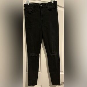 Distressed Black Jeans